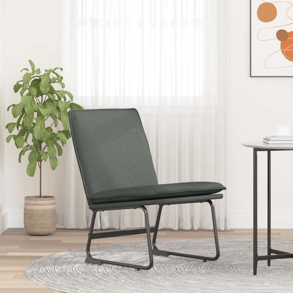 Vetonek Sillón de relax tela gris oscuro 52x75x76 cm