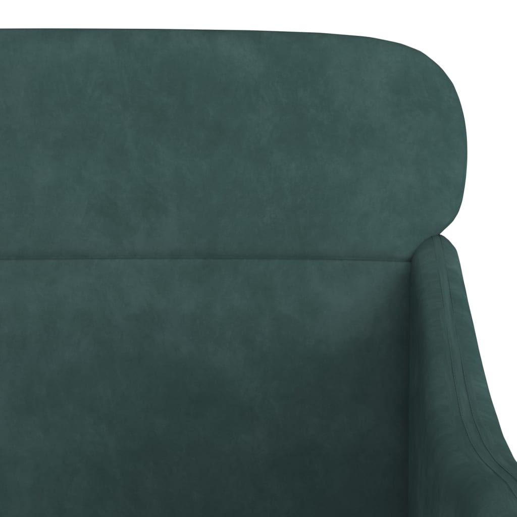 Sillón de terciopelo verde oscuro 63x76x80 cm vidaXL