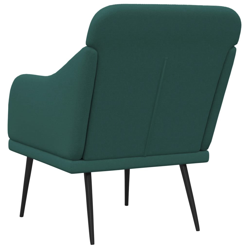 Sillón de tela verde oscuro 63x76x80 cm vidaXL