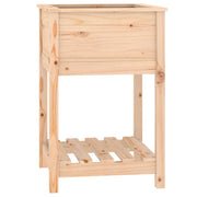 Vetonek Jardinera con estante de madera maciza de pino 54x54x81 cm
