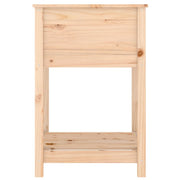 Jardinera con estante de madera maciza de pino 54x54x81 cm v7497 - Vetonek