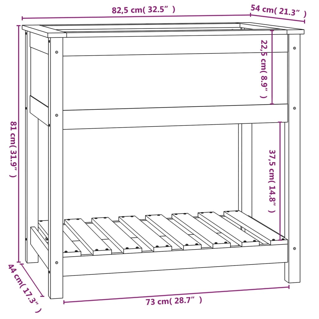 Lorezaina pinu solidoaren egur apala 82.5x54x81 cm