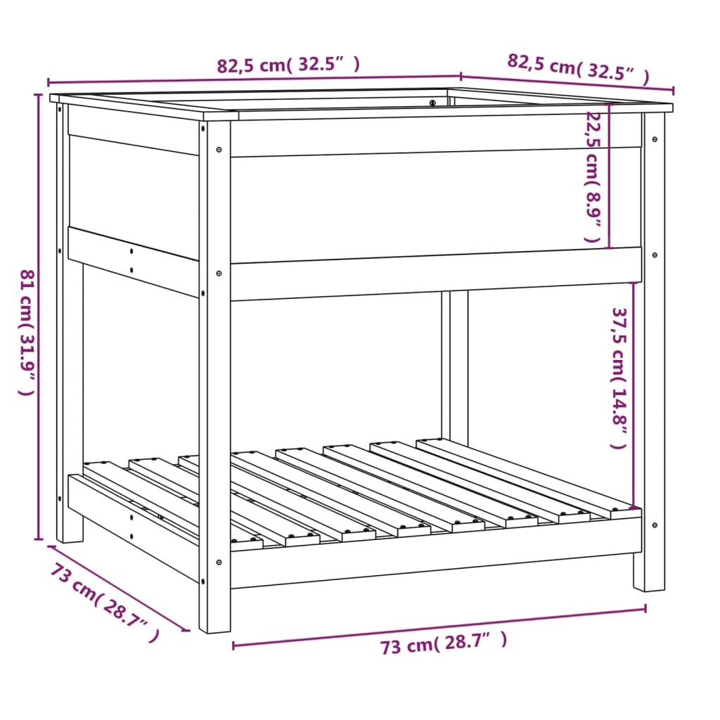 Lorezaina Pinua Maciza Wooder 82.5x82.5x81 cm