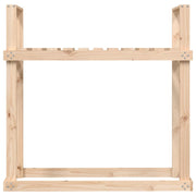 Leñero de madera maciza de pino 110x35x108,5 cm v8111 - Vetonek