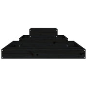 Jardinera de madera maciza de pino negro 80x80x27 cm v8210 - Vetonek