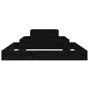 Jardinera de madera maciza de pino negro 80x80x27 cm v8210 - Vetonek