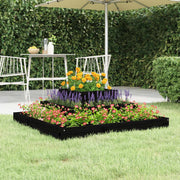 Jardinera de madera maciza de pino negro 80x80x27 cm v8210 Vetonek