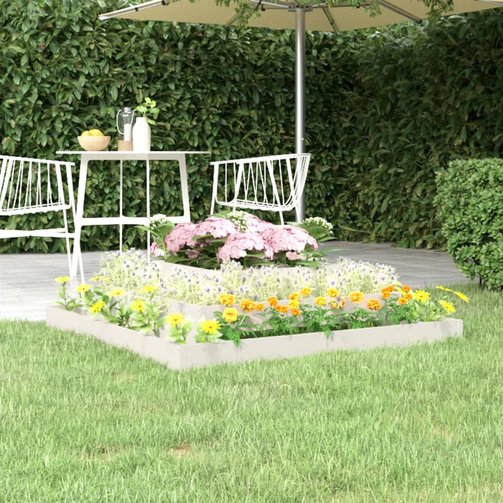 Jardinière en bois de pin blanc massif 110x110x27 cm v8241 Vetonek