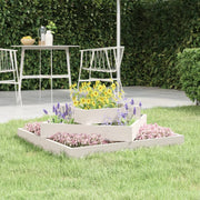 Jardinière en pin blanc massif 83x83x27 cm v8302 Vetonek