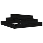 Vetonek Jardinera de madera maciza de pino negro 80x80x27 cm