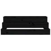 Jardinera de madera maciza de pino negro 80x80x27 cm v8456 - Vetonek