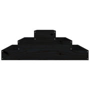 Jardinera de madera maciza de pino negro 80x80x27 cm v8456 - Vetonek