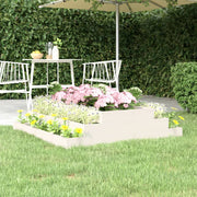Jardinière en bois de pin blanc massif 110x110x27 cm v8487 Vetonek