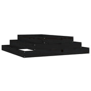 Vetonek Jardinera madera maciza de pino negro 110x110x27 cm