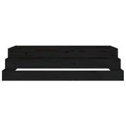 Jardinera madera maciza de pino negro 110x110x27 cm v8517 - Vetonek