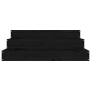 Jardinera de madera maciza de pino negro 78x78x27 cm v8579 - Vetonek
