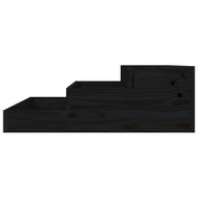 Jardinera de madera maciza de pino negro 78x78x27 cm v8579 - Vetonek