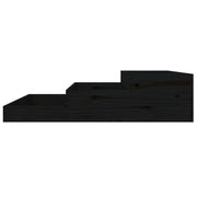 Jardinera madera maciza de pino negro 107x107x27 cm v8630 - Vetonek