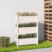 Jardinière en pin blanc massif 77x25x104,5 cm v8760 Vetonek