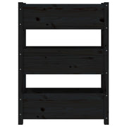 Jardinera de madera maciza de pino negro 77x25x104,5 cm v8791 - Vetonek
