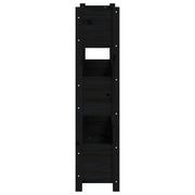 Jardinera de madera maciza de pino negro 77x25x104,5 cm v8791 - Vetonek