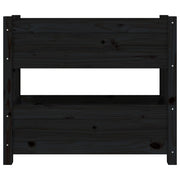 Jardinera de madera maciza de pino negro 77x25x66 cm - Vetonek