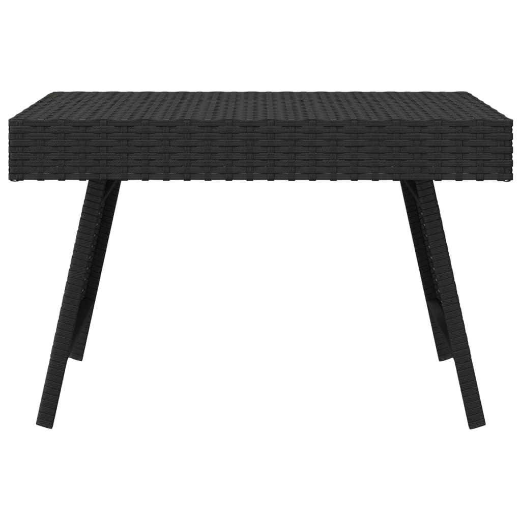 Mesa auxiliar plegable ratán sintético negro 60x40x38 cm vidaXL