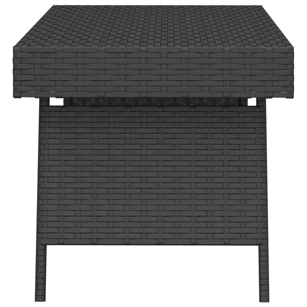 Mesa auxiliar plegable ratán sintético negro 60x40x38 cm vidaXL