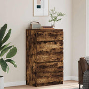 Cómoda de madera contrachapada roble ahumado 60x36x103 cm v9286 - Vetonek