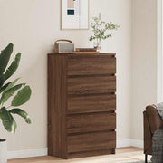 Cómoda de madera contrachapada roble marrón 60x36x103 cm v9309 - Vetonek