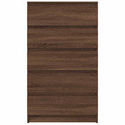 Cómoda de madera contrachapada roble marrón 60x36x103 cm v9309 - Vetonek