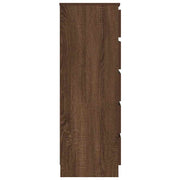 Cómoda de madera contrachapada roble marrón 60x36x103 cm v9309 - Vetonek
