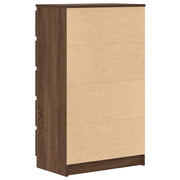 Cómoda de madera contrachapada roble marrón 60x36x103 cm v9309 - Vetonek