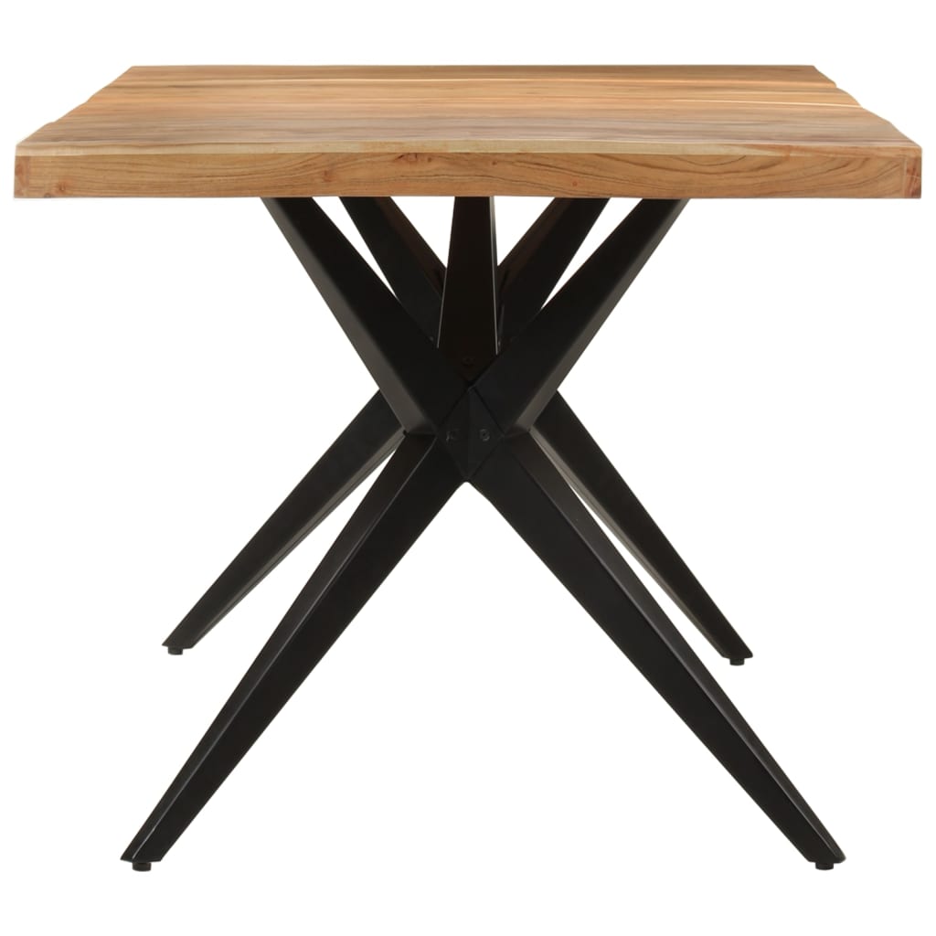 Black Acacia Wooden Wood Dining Table 180x90x77 cm