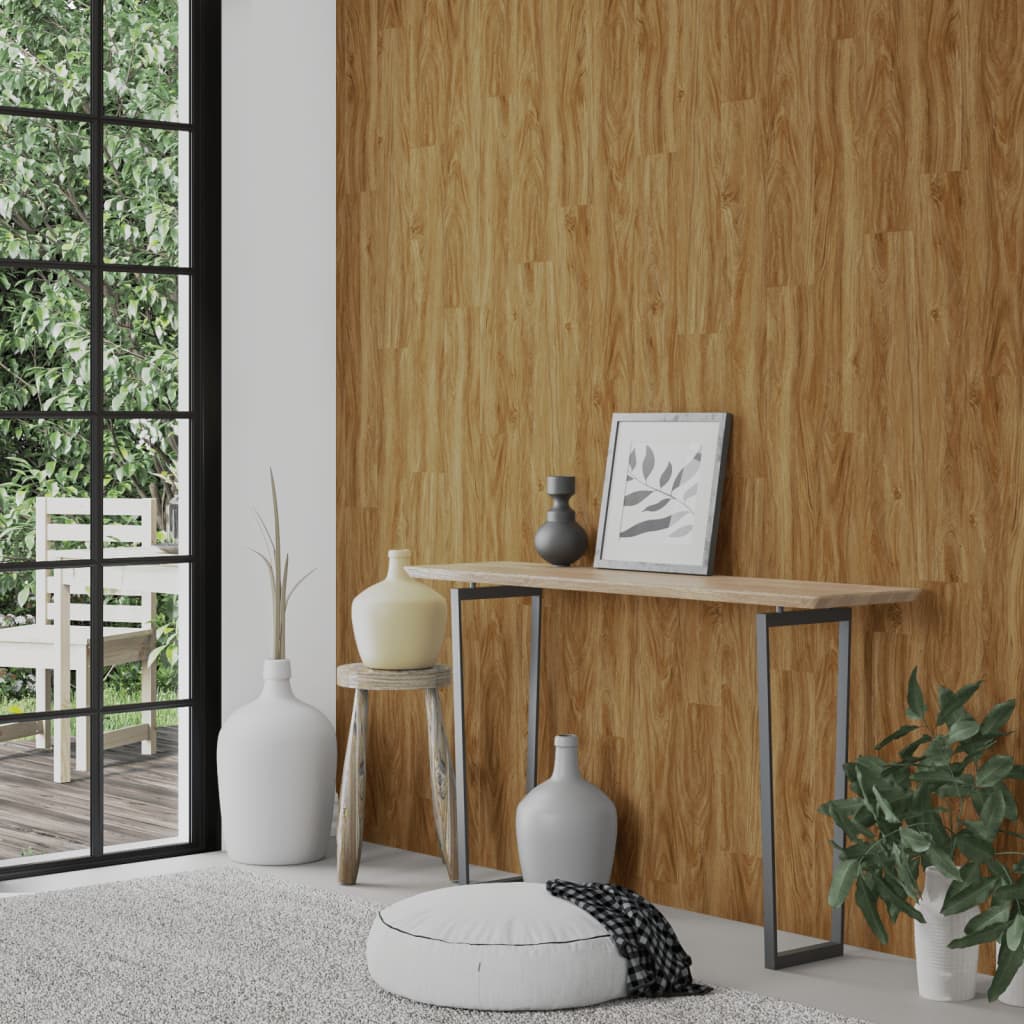 Wall panels with brown PVC wood 2.06 m²