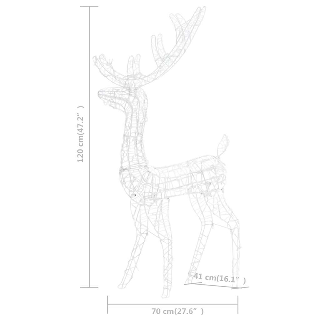 Multikolorea akrilikoa elur-orein apaingarri 2 unitate 120 cm