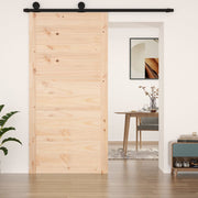 Puerta de granero madera maciza pino 100x1,8x204,5 cm v3412 Vetonek