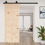 Puerta de granero madera maciza pino 80x1,8x214 cm v3467 Vetonek