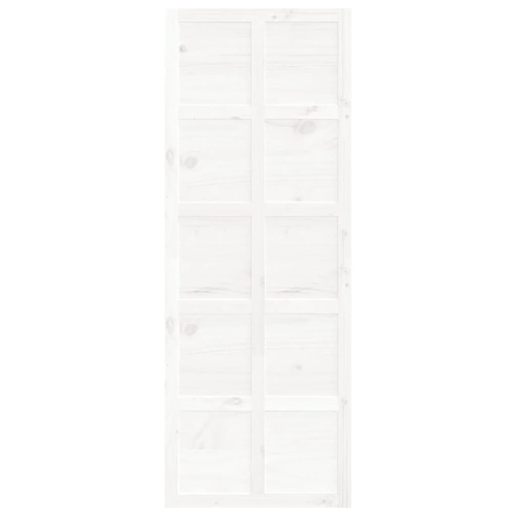 Puerta de granero madera maciza pino blanca 80x1,8x214 cm - Vetonek