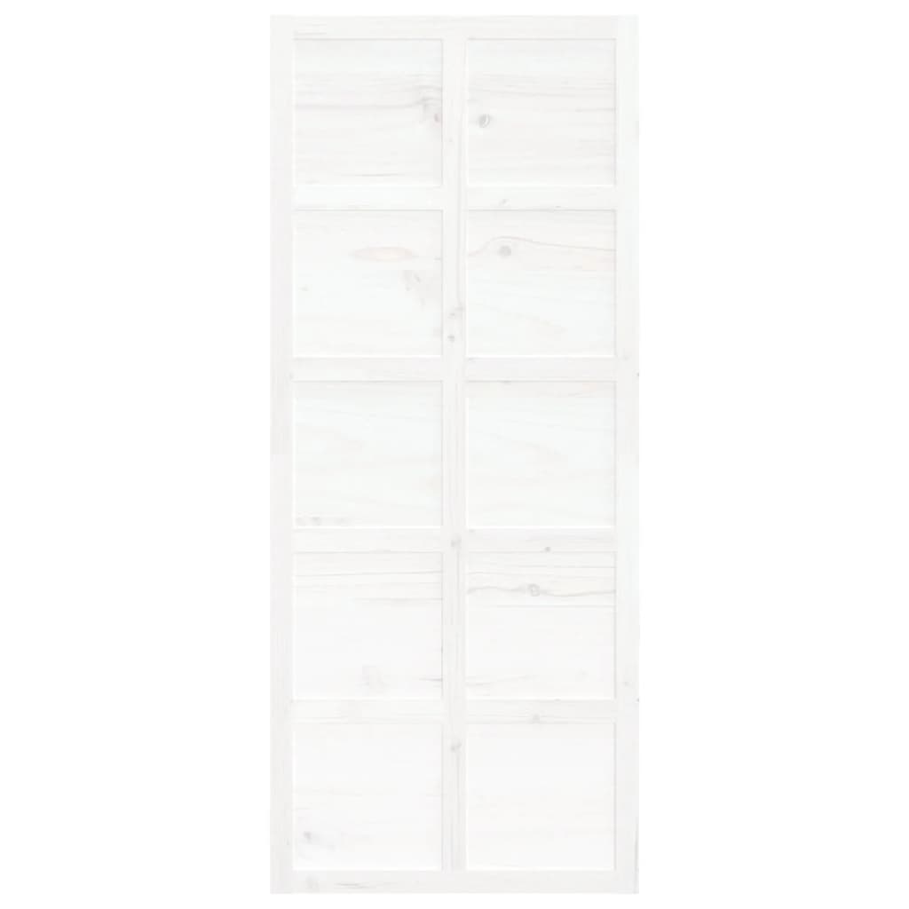 Puerta de granero madera maciza pino blanca 90x1,8x214 cm vidaXL