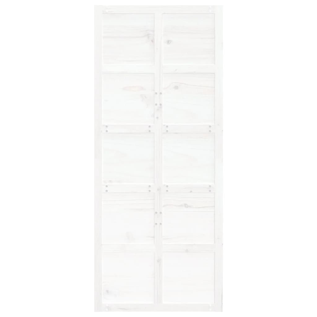 Puerta de granero madera maciza pino blanca 90x1,8x214 cm vidaXL