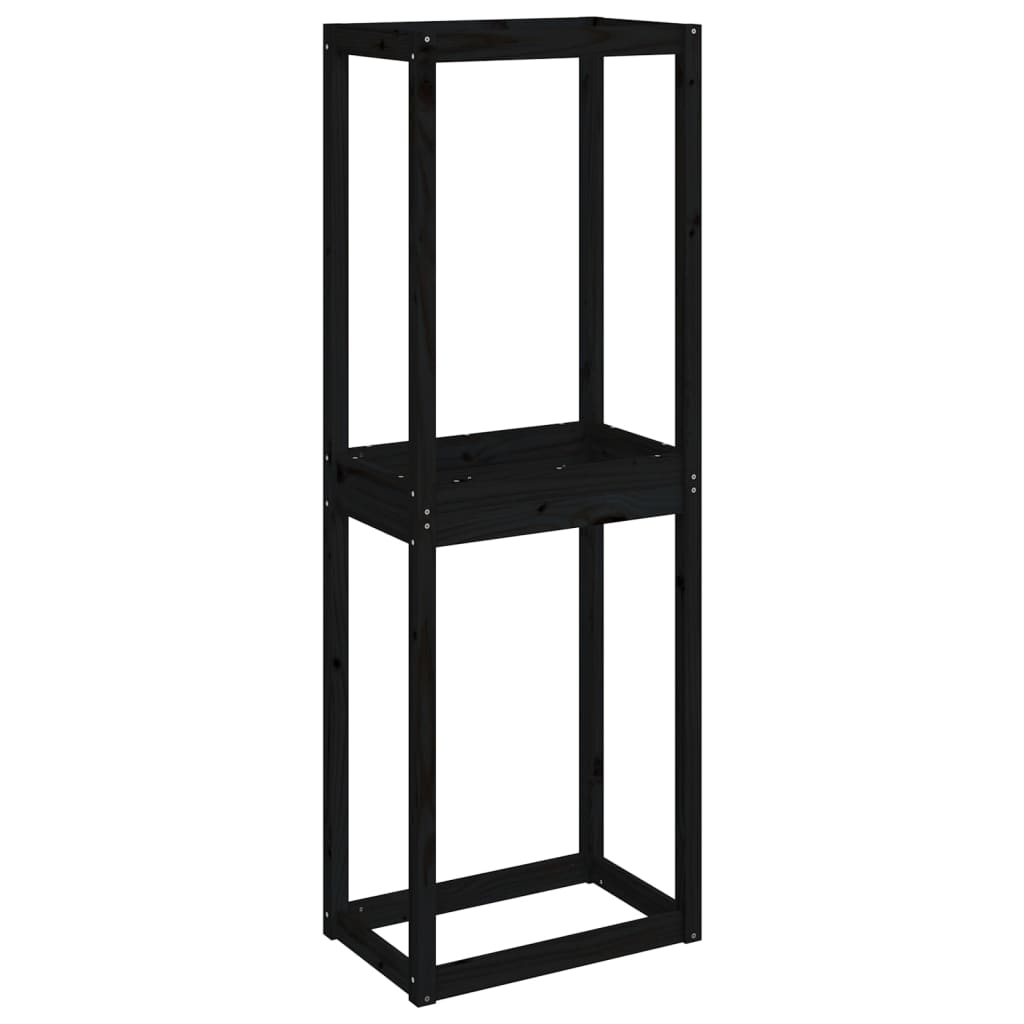 Suporte de suporte pneumático de pinheiro preto 63x40x180 cm