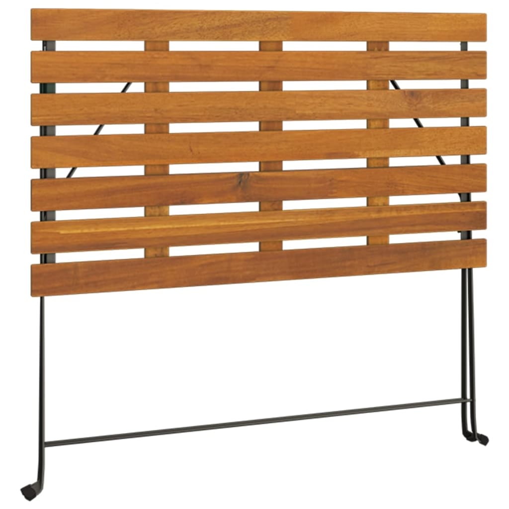 Mesa de cafetería plegable madera acacia y acero 100x54x71 cm vidaXL