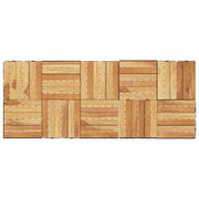 Terrace tiles 10 pcs solid teak wood vertical pattern v9926 - Vetonek