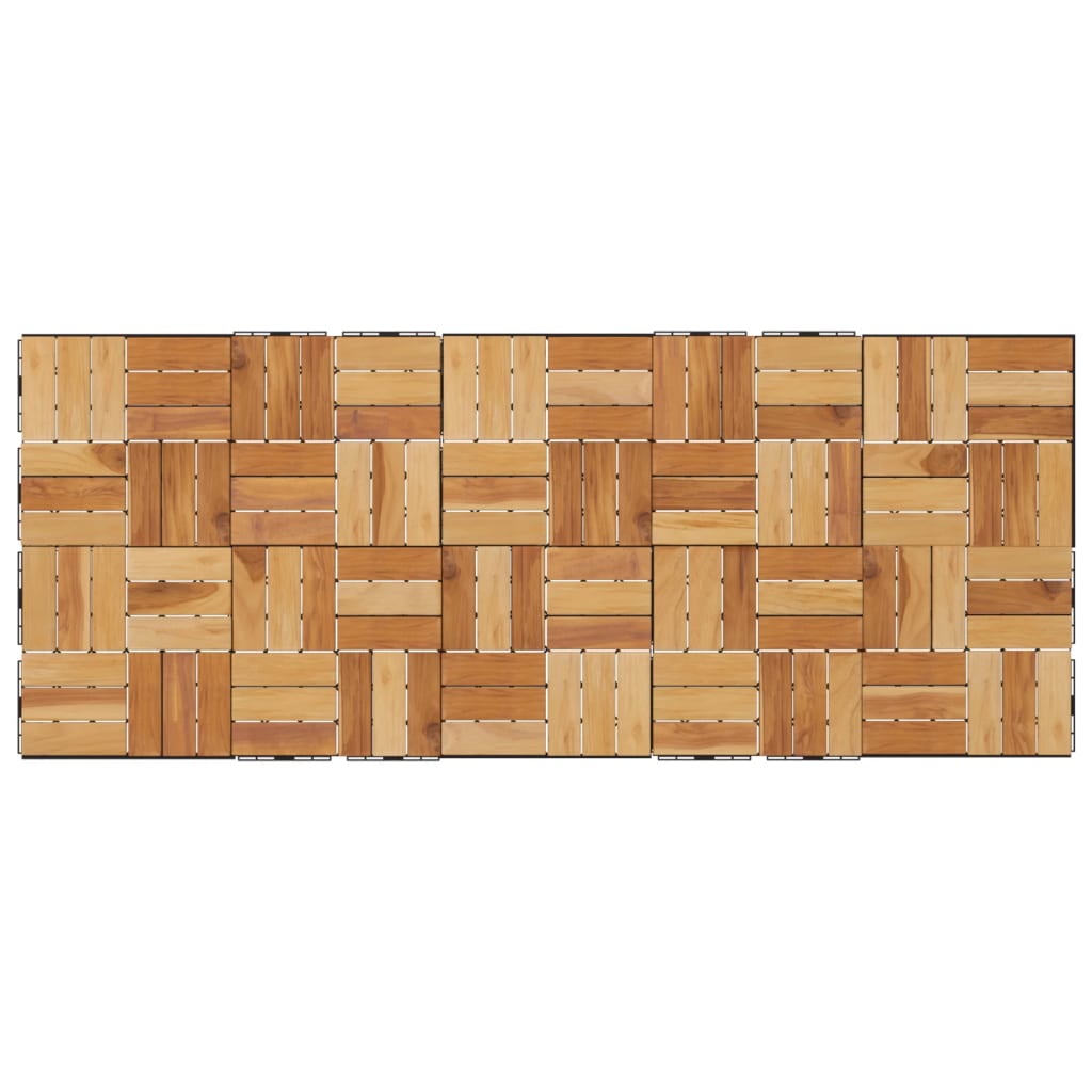 Terrace tiles 10 pcs solid teak wood 30x30 cm v9933 - Vetonek