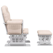 Nursing chair with stool light gray fabric v0168 - Vetonek