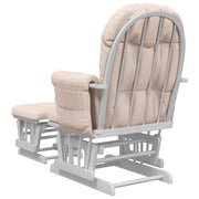 Nursing chair with stool light gray fabric v0168 - Vetonek