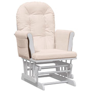 Nursing chair with stool light gray fabric v0168 - Vetonek