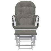 Nursing chair with stool dark gray fabric v0175 - Vetonek