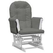 Nursing chair with stool dark gray fabric v0175 - Vetonek